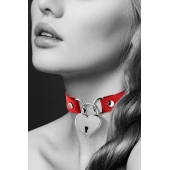 Красный чокер с замком в форме сердца - Bijoux Pour Toi - купить с доставкой в Камышине