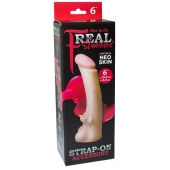 Телесная насадка REAL Standard с усиками на основании - 19 см. - LOVETOY (А-Полимер) - купить с доставкой в Камышине