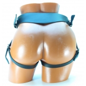 Трусы с фиксацией гигантской насадки кожаными ремешками - БДСМ Арсенал - купить с доставкой в Камышине