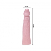 Телесная насадка с вибрацией Sex Expert - 18 см. - Sex Expert - в Камышине купить с доставкой
