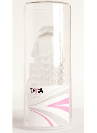 Гелевая прозрачная насадка с 2 отростками - 13 см. - Toyfa Basic - в Камышине купить с доставкой