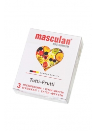 Жёлтые презервативы Masculan Ultra Tutti-Frutti с фруктовым ароматом - 3 шт. - Masculan - купить с доставкой в Камышине