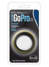 Черно-желтое силиконовое эрекционное кольцо Silicone Go Pro Cock Ring - Blush Novelties - в Камышине купить с доставкой