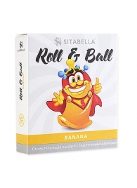 Стимулирующий презерватив-насадка Roll   Ball Banana - Sitabella - купить с доставкой в Камышине