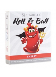 Стимулирующий презерватив-насадка Roll   Ball Cherry - Sitabella - купить с доставкой в Камышине