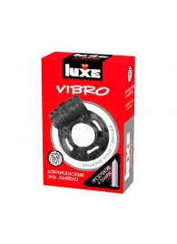 Чёрное эрекционное виброкольцо Luxe VIBRO  Африканский Эль Дьябло  + презерватив - Luxe - в Камышине купить с доставкой