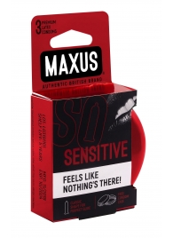 Ультратонкие презервативы в железном кейсе MAXUS Sensitive - 3 шт. - Maxus - купить с доставкой в Камышине