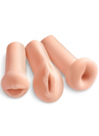 Комплект из 3 мастурбаторов All 3 Holes: вагина, анус, ротик - Pipedream - в Камышине купить с доставкой
