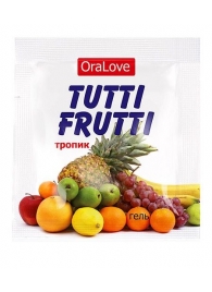 Пробник гель-смазки Tutti-frutti со вкусом тропических фруктов - 4 гр. - Биоритм - купить с доставкой в Камышине