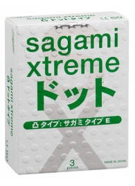 Презервативы Sagami Xtreme SUPER DOTS с точками - 3 шт. - Sagami - купить с доставкой в Камышине