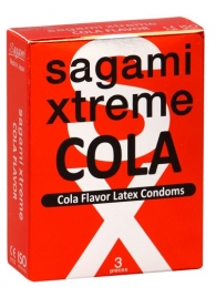 Ароматизированные презервативы Sagami Xtreme COLA - 3 шт. - Sagami - купить с доставкой в Камышине