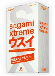 Ультратонкие презервативы Sagami Xtreme SUPERTHIN - 15 шт. - Sagami - купить с доставкой в Камышине