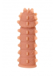 Телесная реалистичная насадка KOKOS Extreme Sleeve 04 с дополнительной стимуляцией - 12,7 см. - KOKOS - в Камышине купить с доставкой