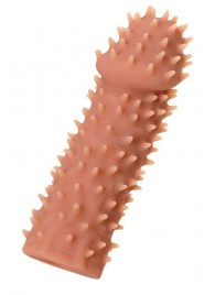 Телесная реалистичная насадка KOKOS Extreme Sleeve 07 с дополнительной стимуляцией - 12,7 см. - KOKOS - в Камышине купить с доставкой