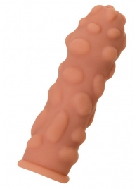 Телесная реалистичная насадка KOKOS Extreme Sleeve 11 с дополнительной стимуляцией - 12,7 см. - KOKOS - в Камышине купить с доставкой