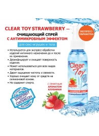 Очищающий спрей для игрушек CLEAR TOY Strawberry - 100 мл. - Биоритм - купить с доставкой в Камышине