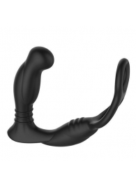 Черная анальная пробка NEXUS SIMUL8 с фиксацией на теле кольцами - Nexus Range - в Камышине купить с доставкой