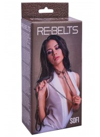 Коричневый поводок и чокер с кольцом Sofi - Rebelts - купить с доставкой в Камышине