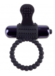 Черное эрекционное виброкольцо Vibrating Silicone Super Ring - Pipedream - в Камышине купить с доставкой