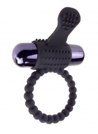 Черное эрекционное виброкольцо Vibrating Silicone Super Ring - Pipedream - в Камышине купить с доставкой