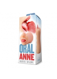 Телесный мастурбатор-ротик с язычком Oral Anne - Blush Novelties - в Камышине купить с доставкой