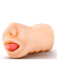 Телесный мастурбатор-ротик с язычком Oral Anne - Blush Novelties - в Камышине купить с доставкой