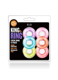 Набор из 6 эрекционных колец King of the Ring - Blush Novelties - в Камышине купить с доставкой