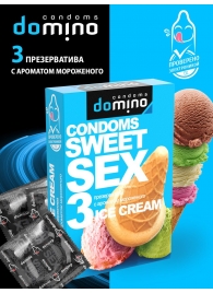 Презервативы для орального секса DOMINO Sweet Sex с ароматом мороженого - 3 шт. - Domino - купить с доставкой в Камышине