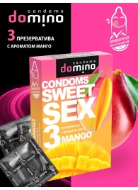 Презервативы для орального секса DOMINO Sweet Sex с ароматом манго - 3 шт. - Domino - купить с доставкой в Камышине