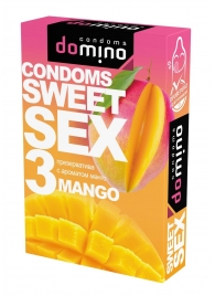 Презервативы для орального секса DOMINO Sweet Sex с ароматом манго - 3 шт. - Domino - купить с доставкой в Камышине