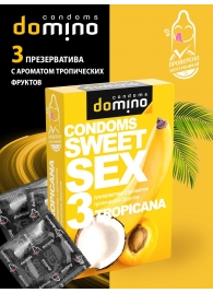 Презервативы для орального секса DOMINO Sweet Sex с ароматом тропических фруктов - 3 шт. - Domino - купить с доставкой в Камышине