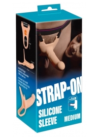 Силиконовый полый страпон на ремнях Silicone Strap-on - 16 см. - Orion - купить с доставкой в Камышине