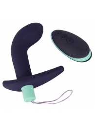 Темно-фиолетовый вибростимулятор простаты с пультом ДУ Remote Controlled Prostate Plug - Orion - в Камышине купить с доставкой