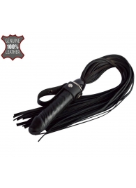 Черная плеть  Ковбой  с ручкой-фаллосом - 55 см. - Sitabella - купить с доставкой в Камышине