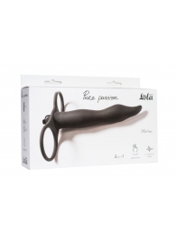 Черная вибронасадка для двойного проникновения Flirtini - 15,9 см. - Lola Games - купить с доставкой в Камышине