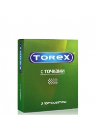 Текстурированные презервативы Torex  С точками  - 3 шт. - Torex - купить с доставкой в Камышине