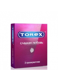 Презервативы Torex  Сладкая любовь  с ароматом клубники - 3 шт. - Torex - купить с доставкой в Камышине