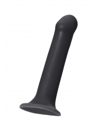 Черный фаллос на присоске Silicone Bendable Dildo L - 19 см. - Strap-on-me - купить с доставкой в Камышине