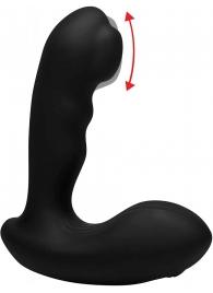 Черный стимулятор простаты Alpha-Pro 7X P-Milker Silicone Prostate Stimulator with Milking Bead - XR Brands - в Камышине купить с доставкой