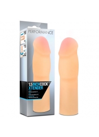 Телесная насадка-удлинитель на пенис PERFORMANCE 1.5INCH COCK XTENDER - 16 см. - Blush Novelties - в Камышине купить с доставкой