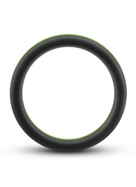 Черно-зеленое эрекционное кольцо Silicone Go Pro Cock Ring - Blush Novelties - в Камышине купить с доставкой