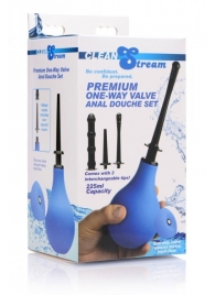 Анальный душ с 3 насадками Premium One-way Valve Anal Douche Set - XR Brands - купить с доставкой в Камышине