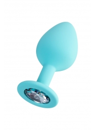 Мятная анальная втулка Brilliant с прозрачным кристаллом - 8 см. - ToyFa - купить с доставкой в Камышине