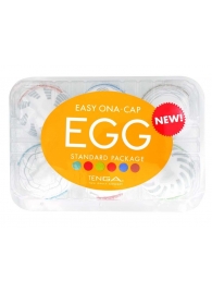 Набор из 6 мастурбаторов Tenga EGG Easy Beat с различным рельефом - Tenga - в Камышине купить с доставкой