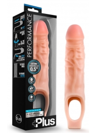 Телесный реалистичный фаллоудлинитель 9 Inch Silicone Cock Sheath Penis Extender - 22,86 см. - Blush Novelties - в Камышине купить с доставкой