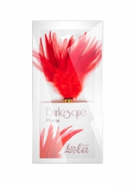 Красный перьевой тиклер Plume - 23 см. - Lola Lingerie - купить с доставкой в Камышине