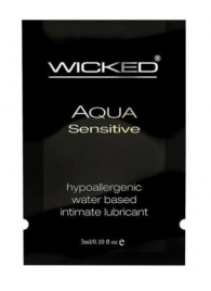 Мягкий лубрикант на водной основе WICKED AQUA Sensitive - 3 мл. - Wicked - купить с доставкой в Камышине