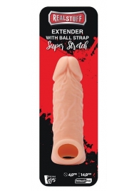 Телесная насадка EXTENDER WITH BALL STRAP 5.5 - 14 см. - Dream Toys - в Камышине купить с доставкой