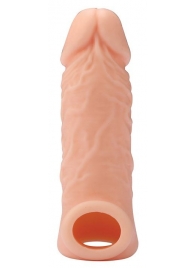 Телесная насадка EXTENDER WITH BALL STRAP 5.5 - 14 см. - Dream Toys - в Камышине купить с доставкой