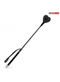 Черный стек с наконечником-сердечком - 54 см. - Notabu - купить с доставкой в Камышине